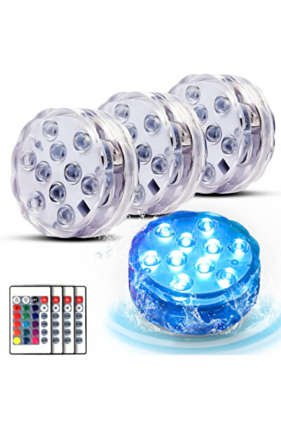 MANDU Set 4 lampi LED RGB cu telecomanda rezistente la apa