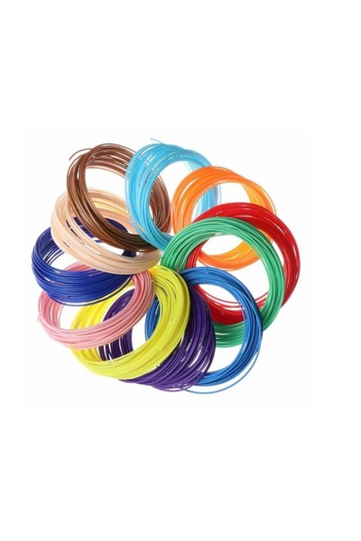 MANDU Set de 20 de filamente PLA colorate 5m pentru stilou 3D, grosime 1,75 mm