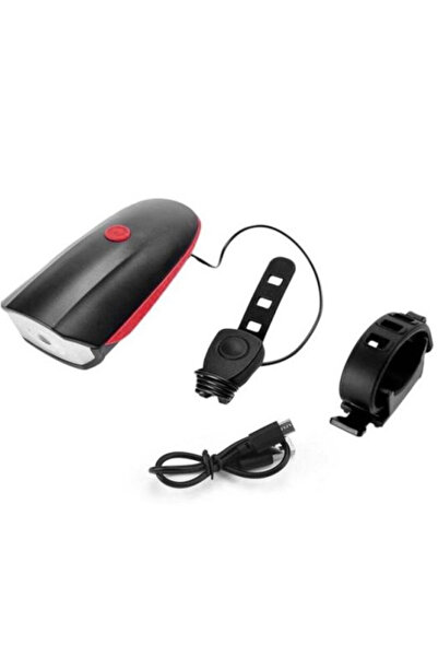 PRİZE Kit 7588 lanterna pentru bicicletă cu Claxon reincarcabil prin USB