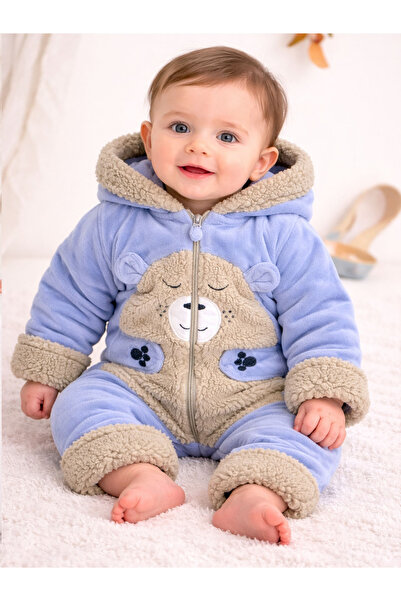 Nehad Bebe Erkek Bebek Welsoft Tulum Ayıcık Aksesuarlı KOYU MAVİ