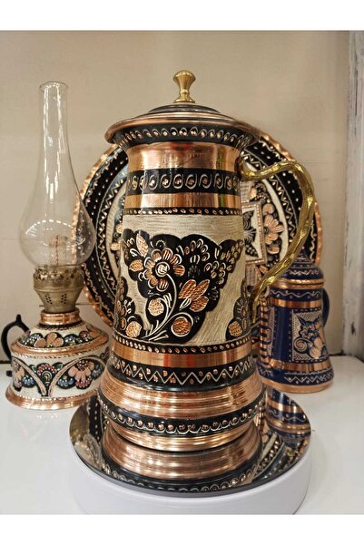 KARACA BAKIR İşlemeli Bakır Sürahi-El İşlemeli Bakır Sürahi