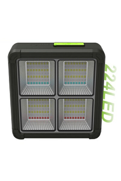 MİKİ Proiector 224 LED Solar cu Baterie GD-2206B 4 Moduri de Iluminare 120W