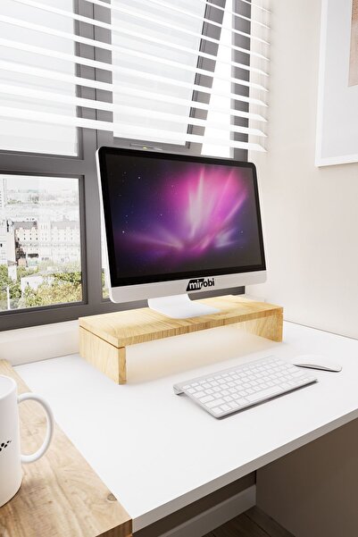 Mirobi Kula Ekran Monitor Stant Altı Altlığı Organizer Stand Yükseltici Sehpa...