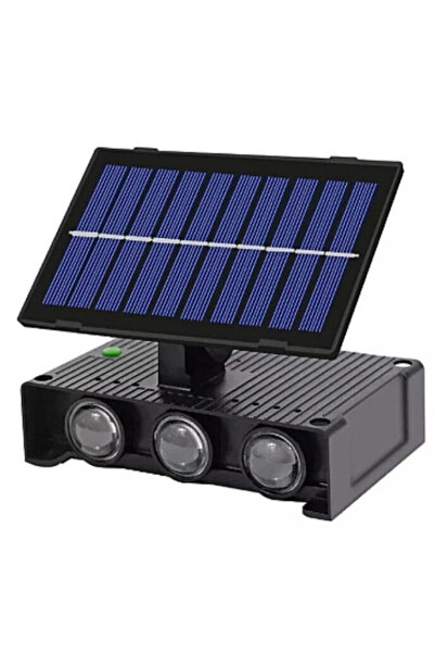BASHAR Lampa Solara de perete dubla cu panou solar 6 LED montaj pe perete ilu...