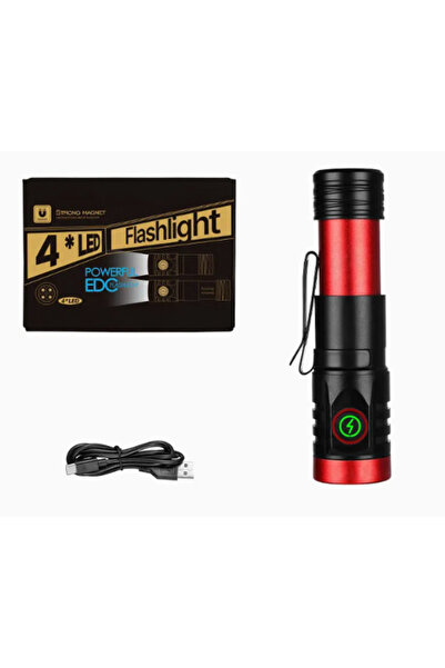 OEM Mini Lanterna puternica de mana BL402x extensibila cu 4 LED si 3000 lumeni