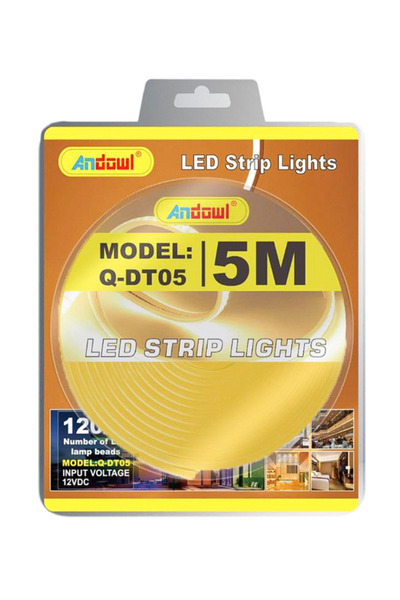 OEM Banda Led neon flexibila 12V lumina ALB CALD 5 metri Q DT05