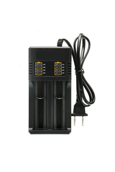 OEM Incarcator Acumulatori 18650 MS-282AX 4.2V Li-Ion cu 2 Porturi la Priza 220V