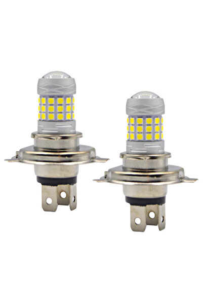 Ruan Set 2 becuri auto H4 cu 42 LED SMD 120W 6000k 12/80V doua faze lupa