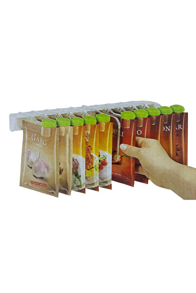 BASHAR Cleme cu orificii pentru plicuri de condimente 12 buc cu suport Drept