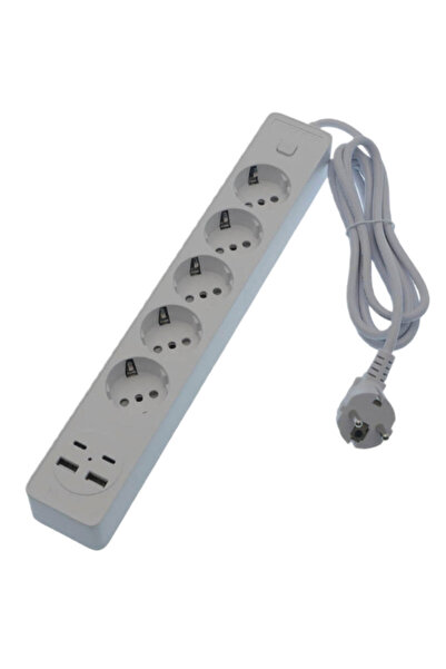 HA Prelungitor OG2205 5 prize cu 2 USB A si 2 USB C Comutator