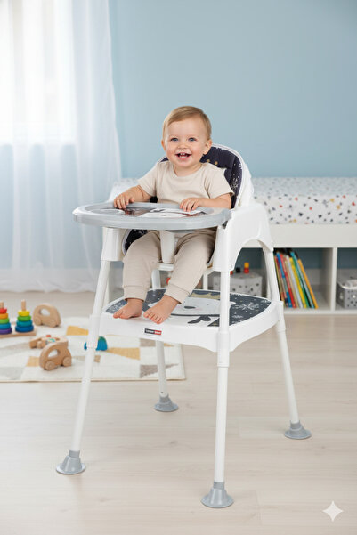 Tommybaby 3 in 1 Çalışma Masalı ve Pedli Mama Sandalyesi