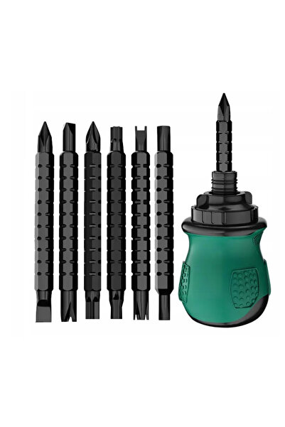 OEM Set surubelnita CRV cu biti 13 in 1 Otel Verde/Negru