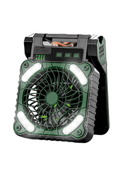 China Ventilator de camping cu baterie de 10400Mah solar pentru exterior cu l...