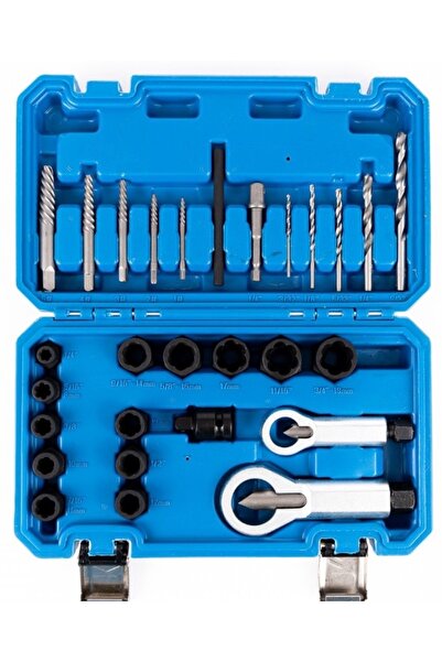 Jack Trusa Extractoare Suruburi 28 piese cu Piulite Burghie si 2 Prese taiat ...