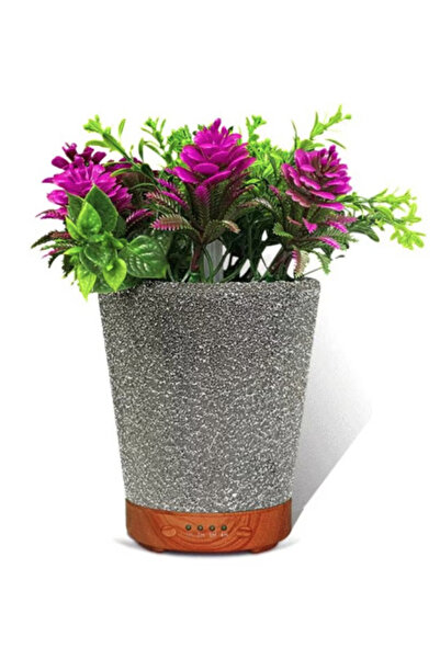 OEM Umidificator aromaterapie in forma de ghiveci cu flori 7 culori programab...