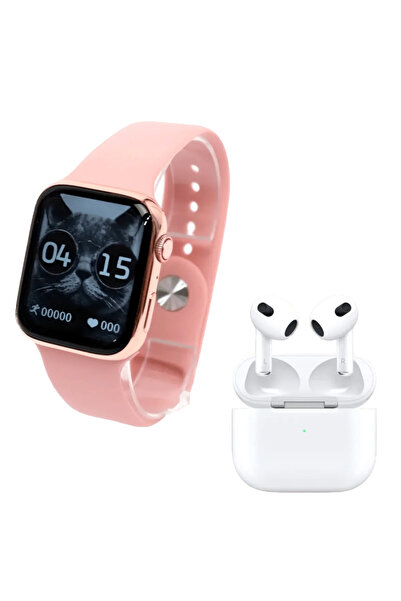 AHMED Set Ceas Smartwatch Inteligent si casti wireless FEMEI