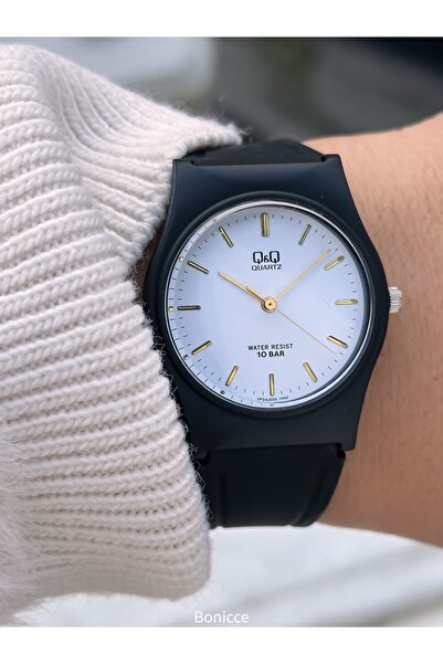 Q&Q Siyah Silikon Kordon Küçük Kasa Rakamlı Kol Saati