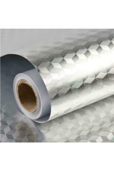 OEM Set 3 x Autocolant ALUMINIU pentru Bucatarie 40x500 cm Model ROMB