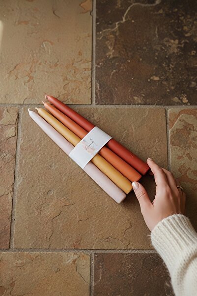 ARİENEL Şamdan Mumu | Colors Of The Arienel | Shades Of Fall | 4'lü Set | Kon...
