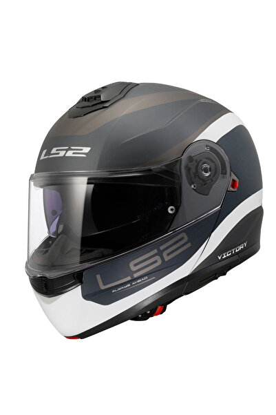 LS2 STROBE 2 VICTORY MAT GRİ-MAVİ-KUM KASK