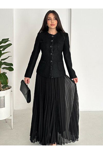 VUNTAL Луксозен комплект от две части с плисирана пола