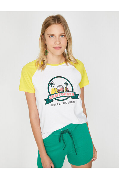 Koton Κείμενο εμπριμέ μπλουζάκι