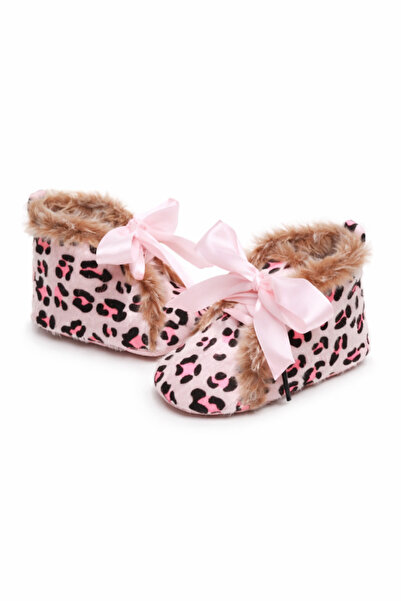 Superbaby Ghetuțe bebeluși pentru primii pași, îmblănite, lace-up cu fundiță,...