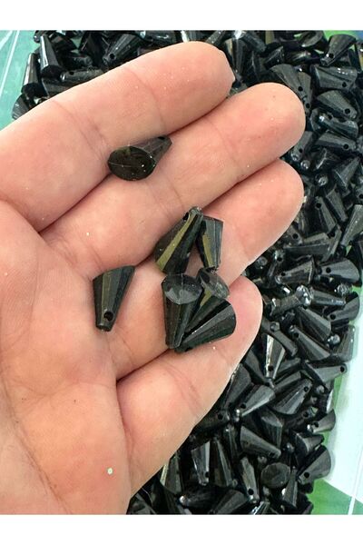 Gönülden Tasarım 50 komada asimetričnih crnih perli za nakit 1,5 cm