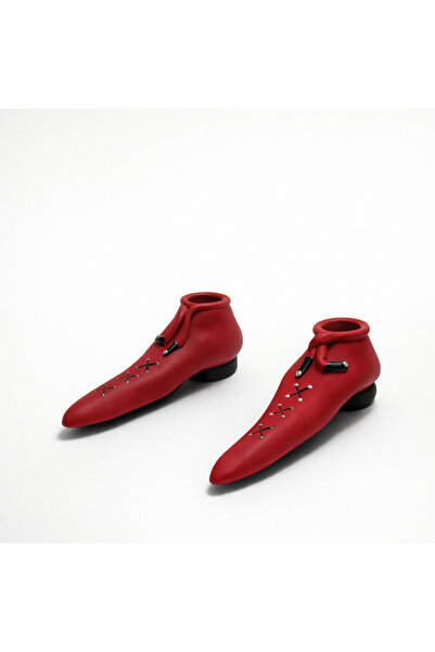 YAMYBEECANDLES Kırmızı Ayakkabılı Şamdan, Mumluk Set