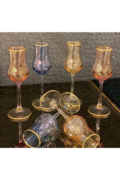 Paşabahçe Grappa 95cc 17cm 6 Lı Renkli Kahve Yanı & Su Bardağı