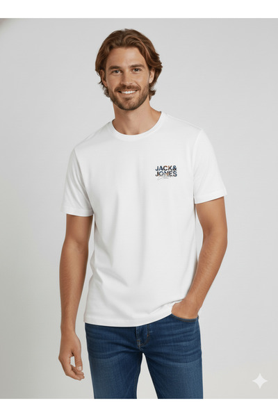 Jack & Jones JJGEPLAS TEE SS CREW ΛΟΥΡΙ LN