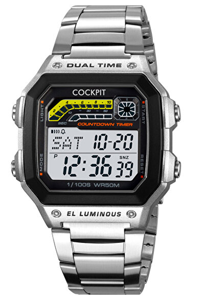 Cockpit CK-1600SR ÇELİK KASA-KORDON AYDINLATMALI DİJİTAL KOL SAATİ