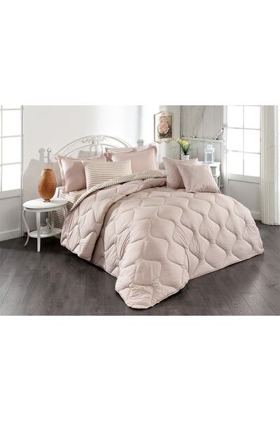 Zarif Home Класична двоспальна силіконова ковдра Ranforce - гладка/смугаста