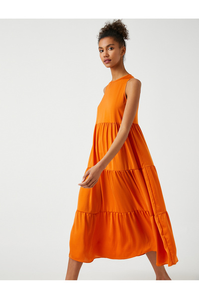 Koton Rochie midi cu volane fără mâneci