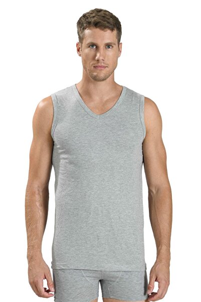 Jiber Men's V-Neck Zero Sleeve Cotton Undershirt Undershirt 115 - 3 Pieces