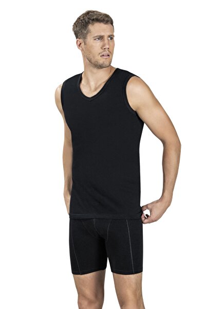 Jiber Чоловіча футболка з V-подібним вирізом, без рукавів, бавовняна, 115 - 1...