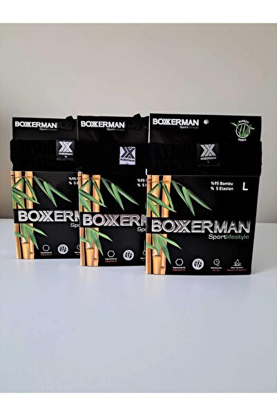 Nihomall20 Boxeri din bambus pentru bărbați - 3 bucăți