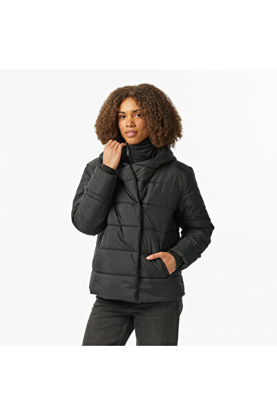 Nautica Women's Black Regular Fit Coat