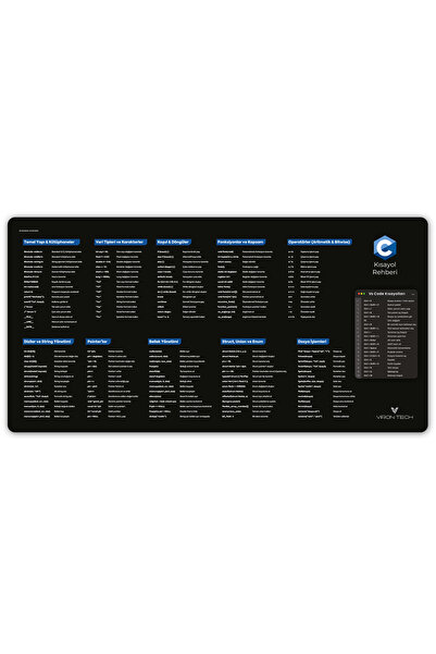 VIRON TECH C Mousepad 80X40 cm Kaymaz Taban