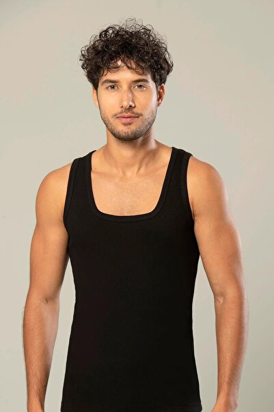 Erdem Men's Camisole Strappy Tank Top - Square Collar, 1128 Model, 3 Pieces