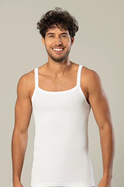 Erdem Men's Thin Strap K Ribbed Knit Undershirt 1117 - 3 Pieces