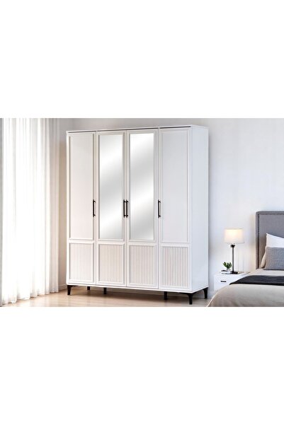 Vivense VERO GARDIROP, BEYAZ, 4 KAPAKLI