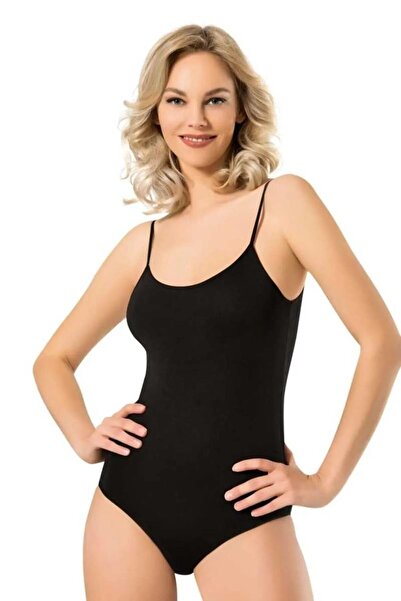 Namaldı Women's Stretch Fabric String Strap Hooked Bodysuit 261 - 3 Pieces