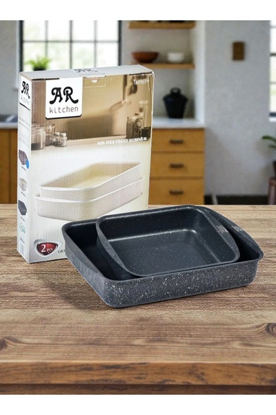 AR-Kitchen Non Stick-granite- Rectangular Tray - Made In Türkiye