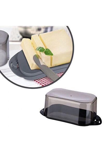 shopwave Lockable Plastic Lid Breakfast Butter Dish Cheese Dish Food Storage ...