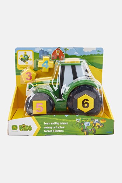 Tomy لعبة مركبة جوني من جون ديري ليرن إن بوب شيبس، باللونين الأخضر والأصفر
