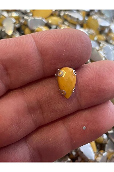 Gönülden Tasarım 1 cm 2 mm cristal galben închis în carcasă mărgele de piatră...