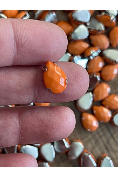 Gönülden Tasarım 1 cm 3 mm cristal de culoare portocaliu în carcasă mărgele d...