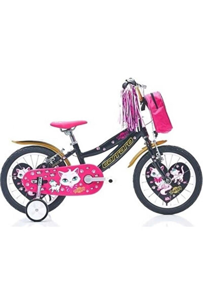 Carraro MOGGY KIZ ÇOCUK BİSİKLETİ 220H V 16 JANT SİYAH ALTIN PEMBE