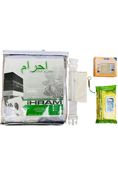 Yasir Hac-Umre İhram Seti..İhram Takımı, Lastikli Para Kemeri, Kokusuz Sabun-...